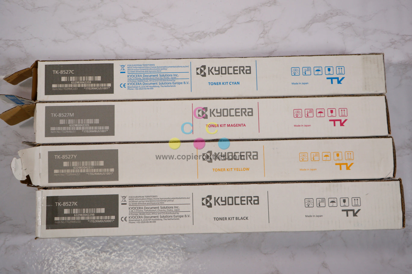 Open Box OEM Kyocera TASKalfa 3552ci/3553ci/4052ci/4053ci TK-8527 CMYK Toners