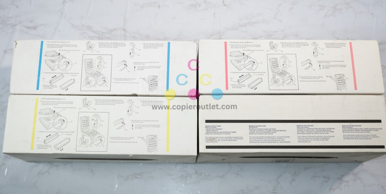 4 OEM Oki C9200,C9400 Series CMYK Toners 41515205,41515206,41515207,41515208