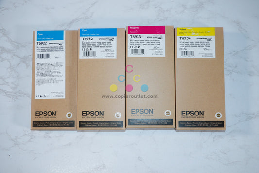 4 OEM Epson SC-T3000,5000,7000,3070,5070 CCMY Inks T6922,T6932,T6933,T6934