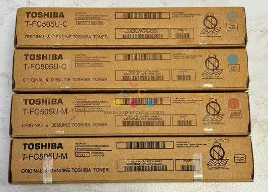 4 OEM Toshiba EStudio3005AC,3505AC,4505AC CCMM Toners T-FC505U-C,T-FC505U-M
