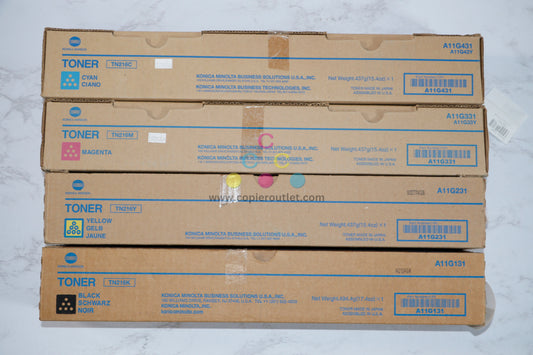 OEM Konica Minolta BH C220,C280 CMYK Toner Set TN216CMYK A11G431,331,231,131