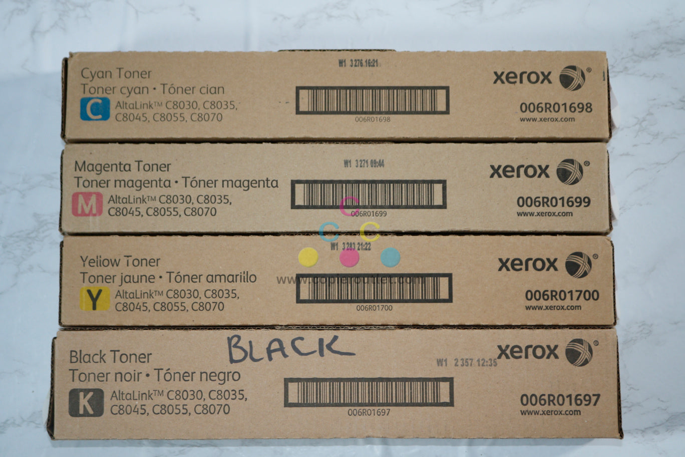 OEM Xerox Altalink C8030,C8045,C8070 CMYK Toners 006R01697,6R01698,6R01699,6R01700