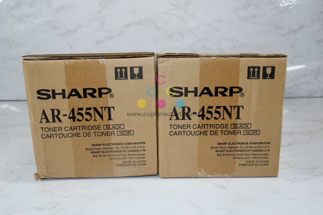 2 Genuine Sharp ARM355N,455N,MX-M350,MX-M450 Black Toners AR-455NT/AR455NT