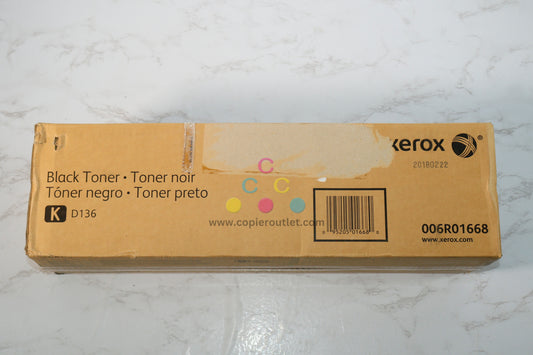 New Genuine Xerox D136, Black Toner Cartridge 006R01668, Same Day Ship!