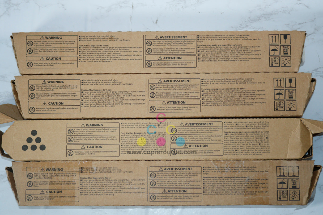 4 OEM Ricoh MPC6003,C4503,C5503,C6004 CCKK Toners 841849, 841852 (OPEN SEAL)