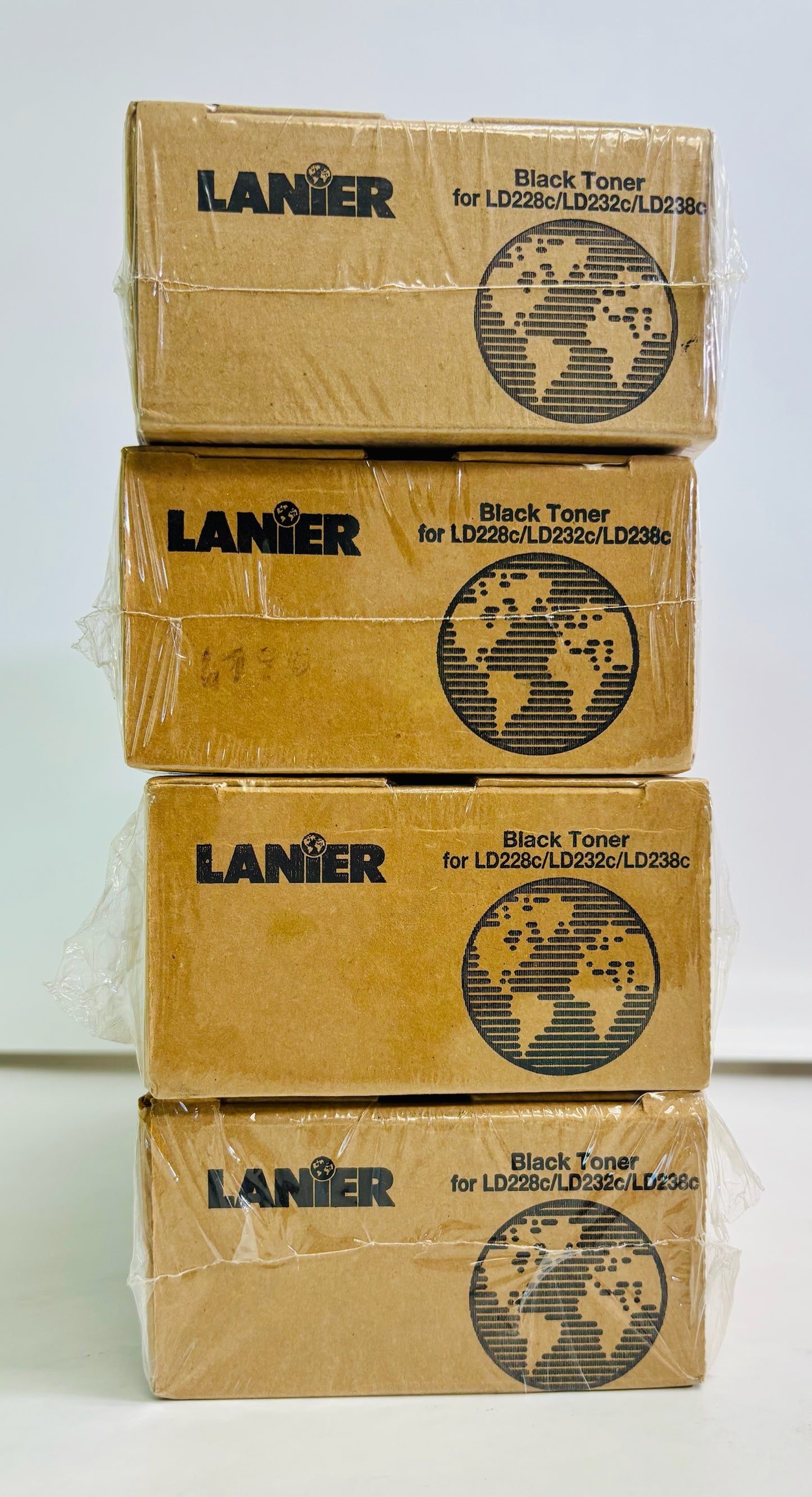 4 Genuine Lanier LD228C,LD238C Black Toner Cartridges 4800200, 480-0200