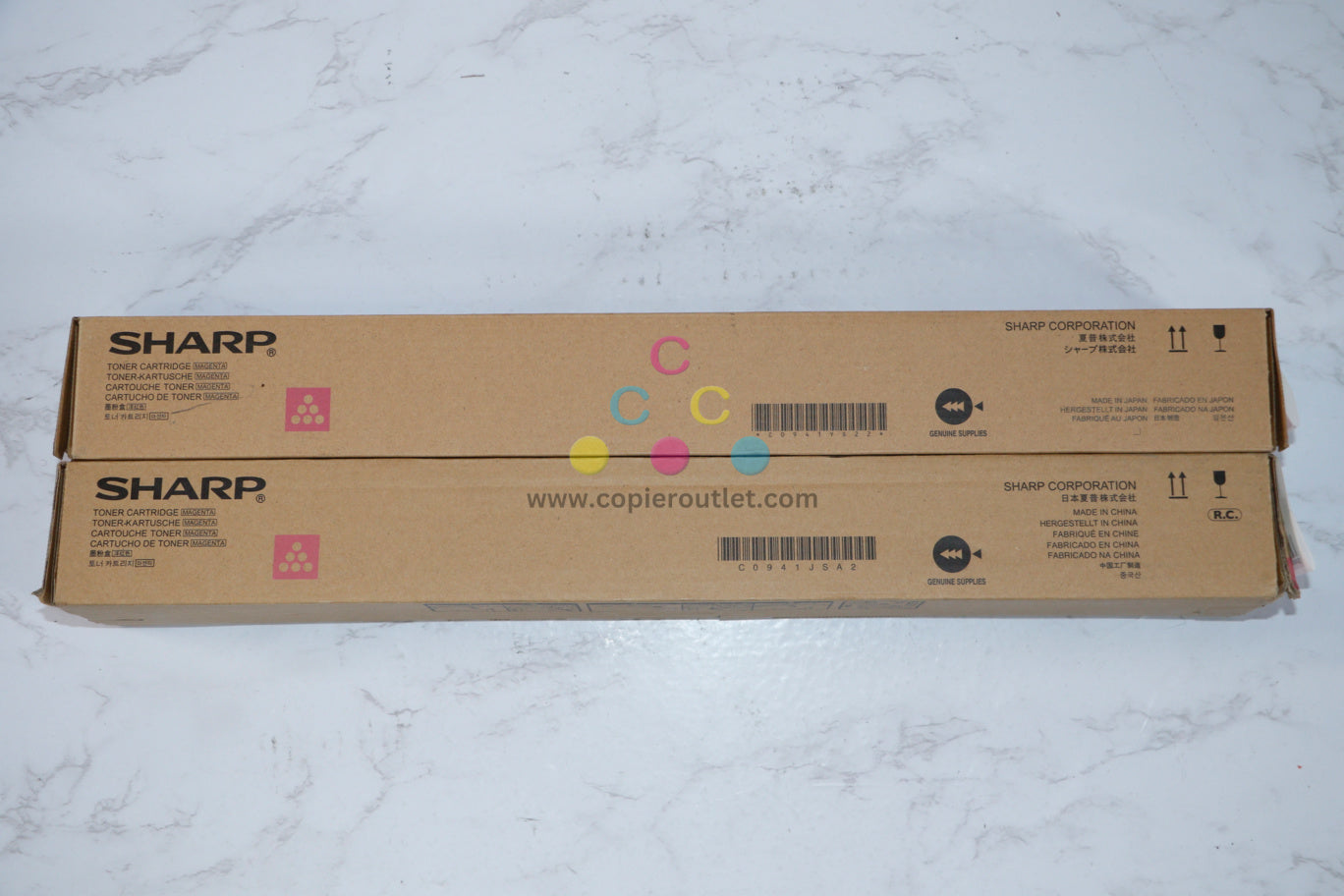 Lot Of 2 New OEM Sharp MX-4110N,MX-5141N Magenta Toner Cartridges MX-51NT-MA