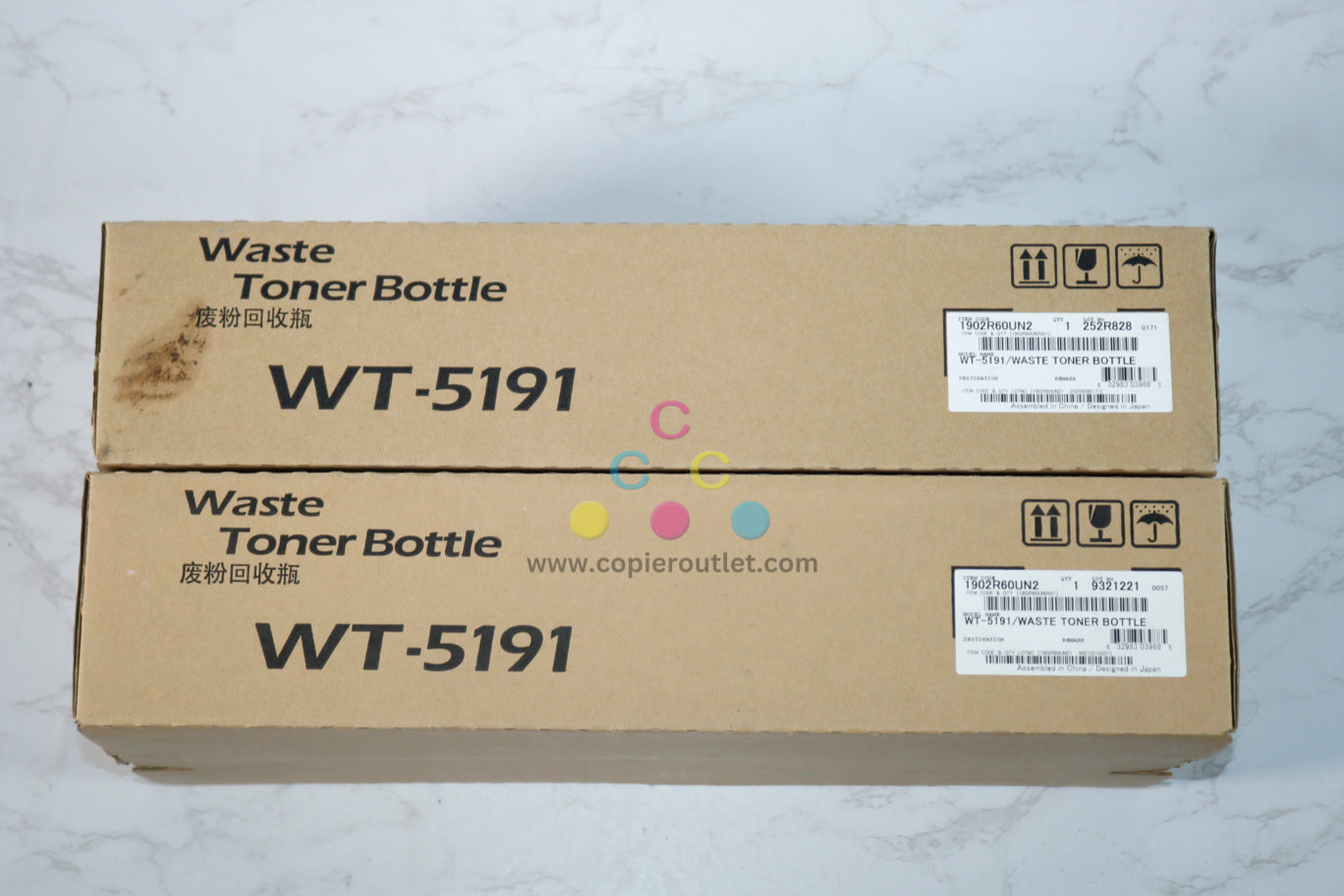 2 New OEM Kyocera TASKalfa 406ci, 408ci Waste Toner Bottles WT-5191 (1902R60UN2)