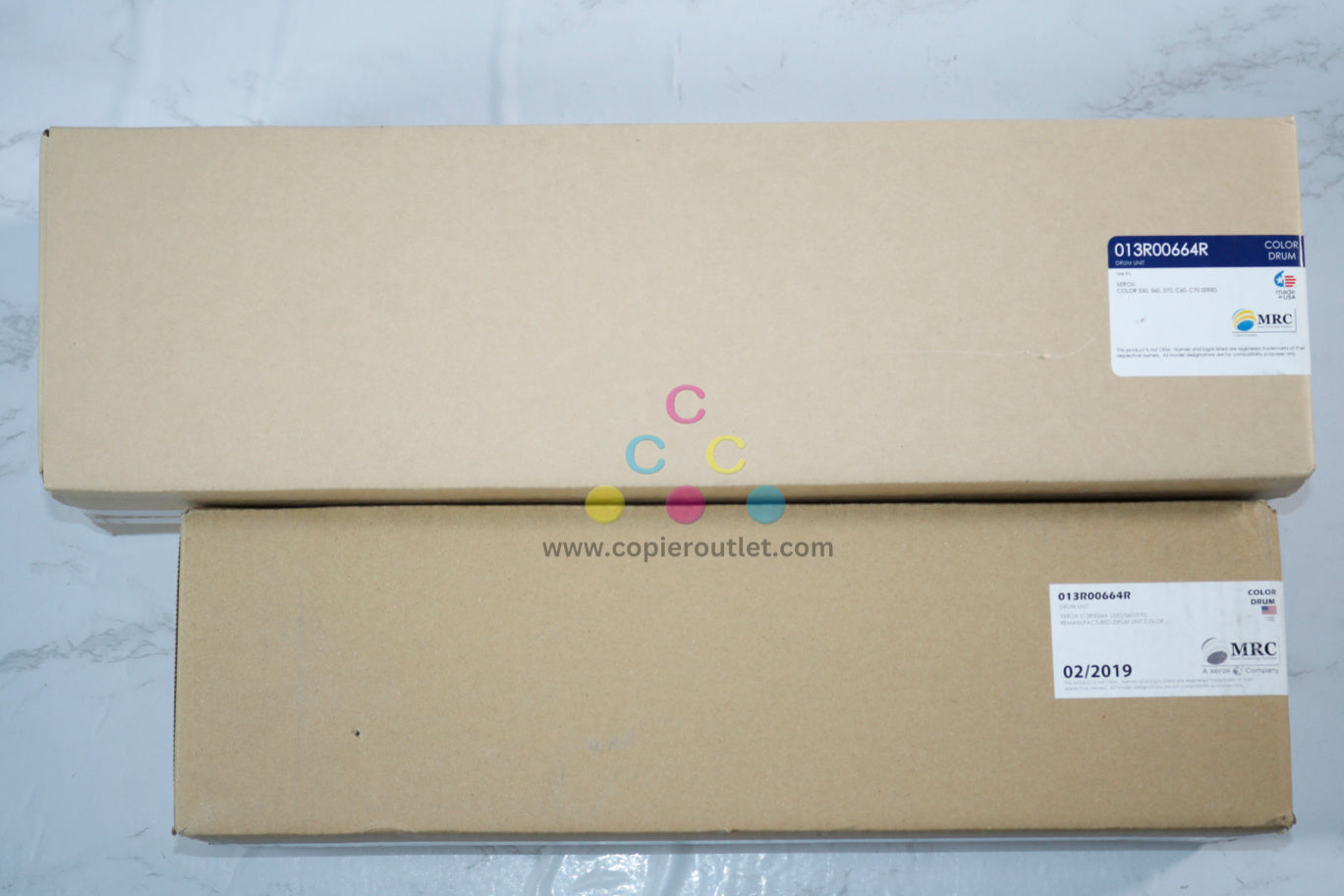 2 Compatible Xerox Color 550,560,570,C60,C70 Color Drum Unit 13R664 (013R00664)