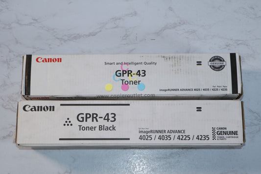 2 New OEM Canon iR ADVANCE 4025,4035,4025,4035 Black Toner Cartridge GPR-43