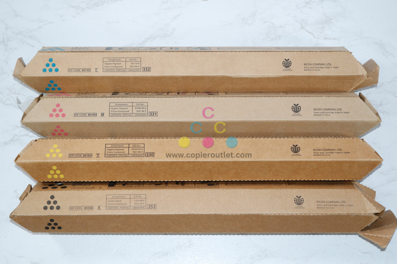 OEM Ricoh Savin Lanier MP C5501/C9155/LD655C CMYK 841453,841454,841455,841582