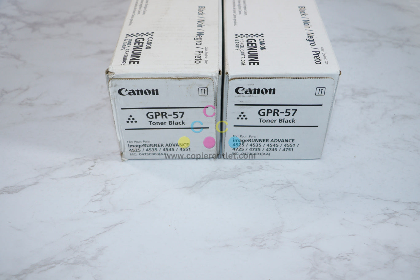 2 Open Box New OEM Canon imageRUNNER 4525i III,4535i,4545i Black Toners GPR-57K