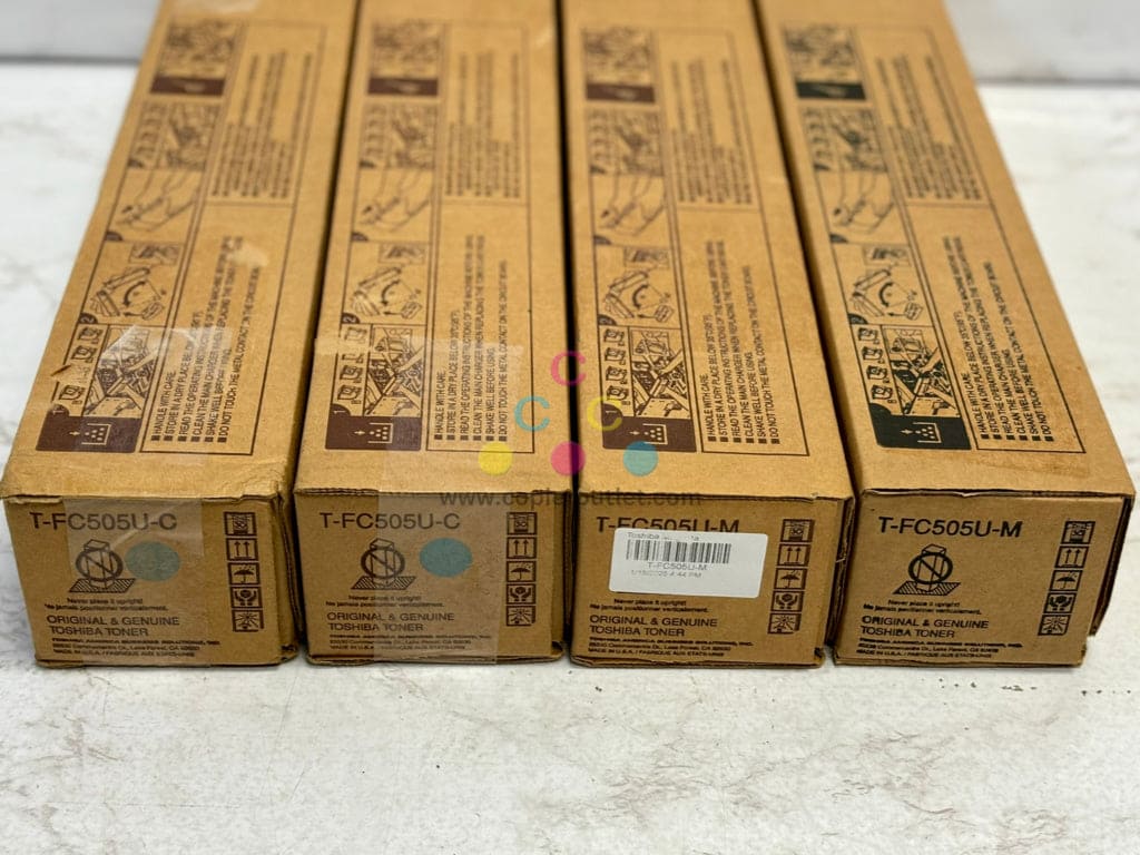 4 OEM Toshiba EStudio3005AC,3505AC,4505AC CCMM Toners T-FC505U-C,T-FC505U-M