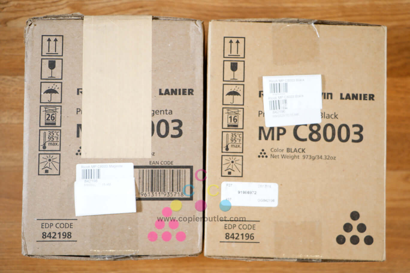 Ricoh MP C8003 MK Toner Cartridges IM C6500/C8000/MP C6503/ C8003 EDP: 842196,98