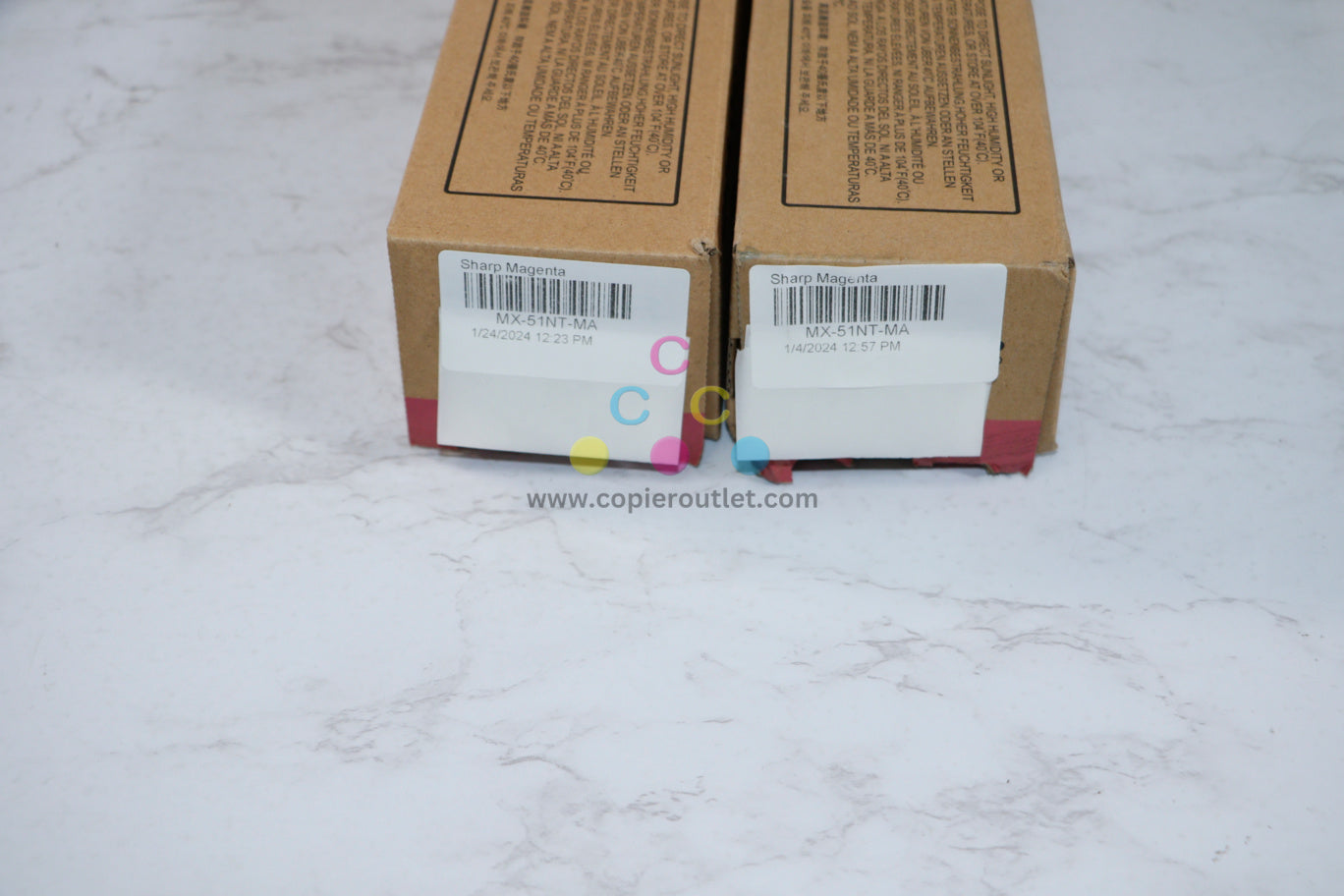 Lot Of 2 New OEM Sharp MX-4110N,MX-5141N Magenta Toner Cartridges MX-51NT-MA