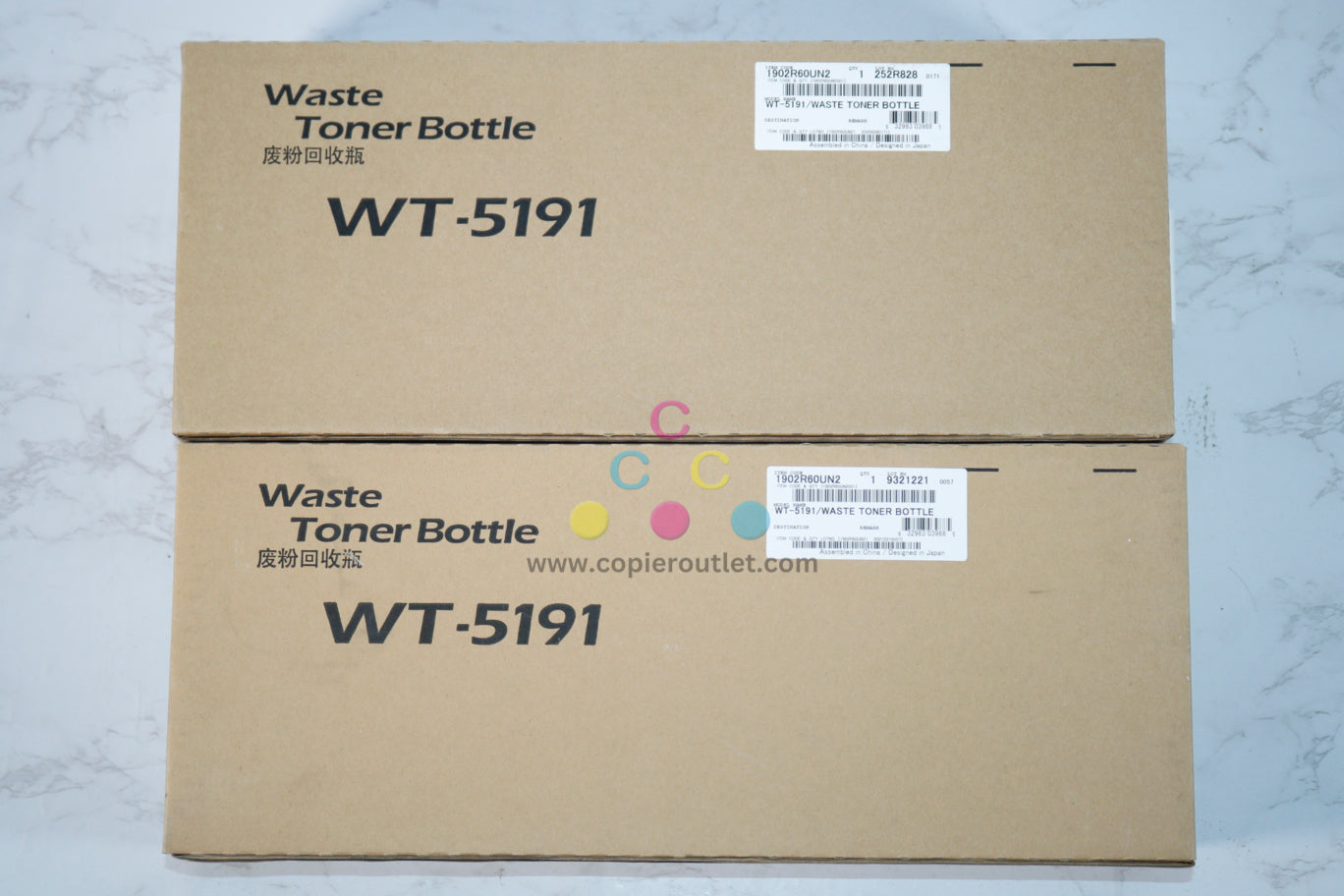 2 New OEM Kyocera TASKalfa 406ci, 408ci Waste Toner Bottles WT-5191 (1902R60UN2)