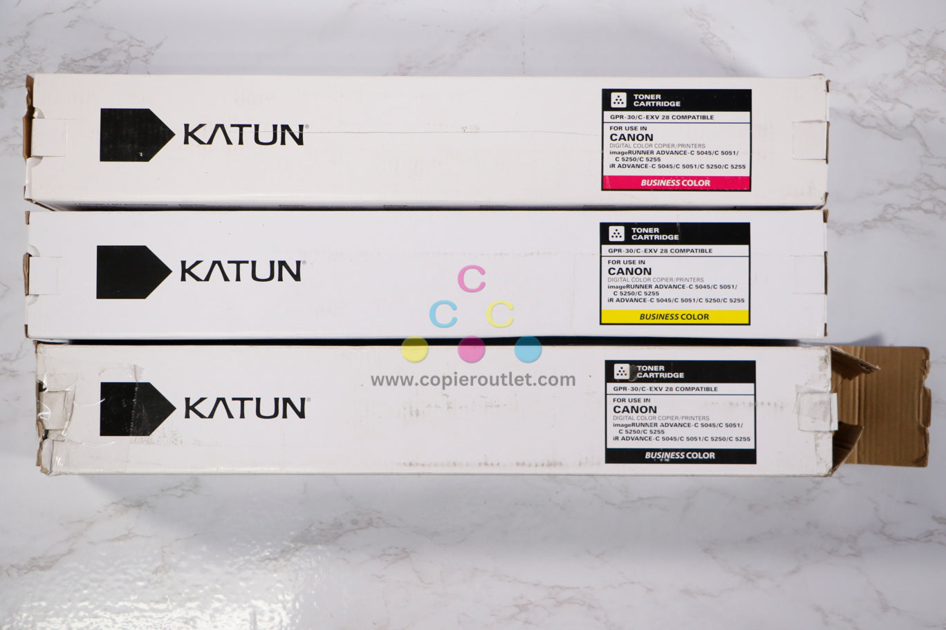3 Katun Compatible Canon iR ADVANCE C5045,C5051,C5250 GPR-30MYK Toner Lot