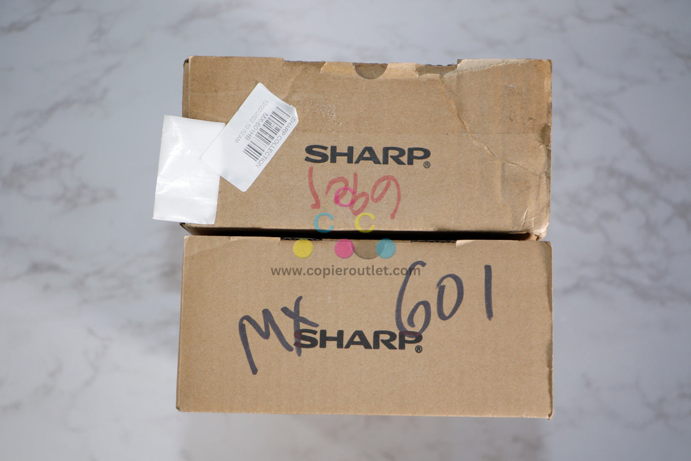 2 New OEM Sharp MX-2651,MX-3051, MX-3071 Toner Collection Containers MX-601HB