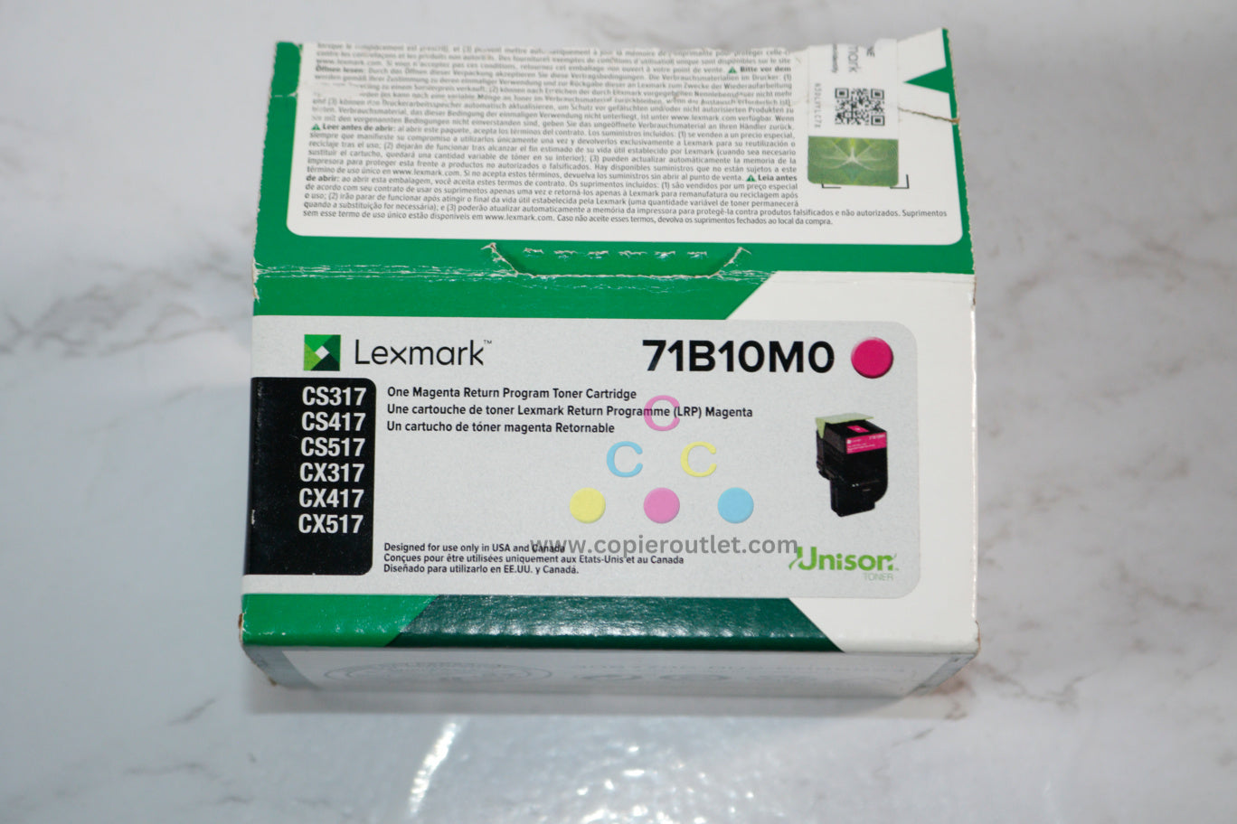 Open Box Lexmark CS317, CS417, CS517, CX317, CX417, CX517 Magenta Toner 71B10M0