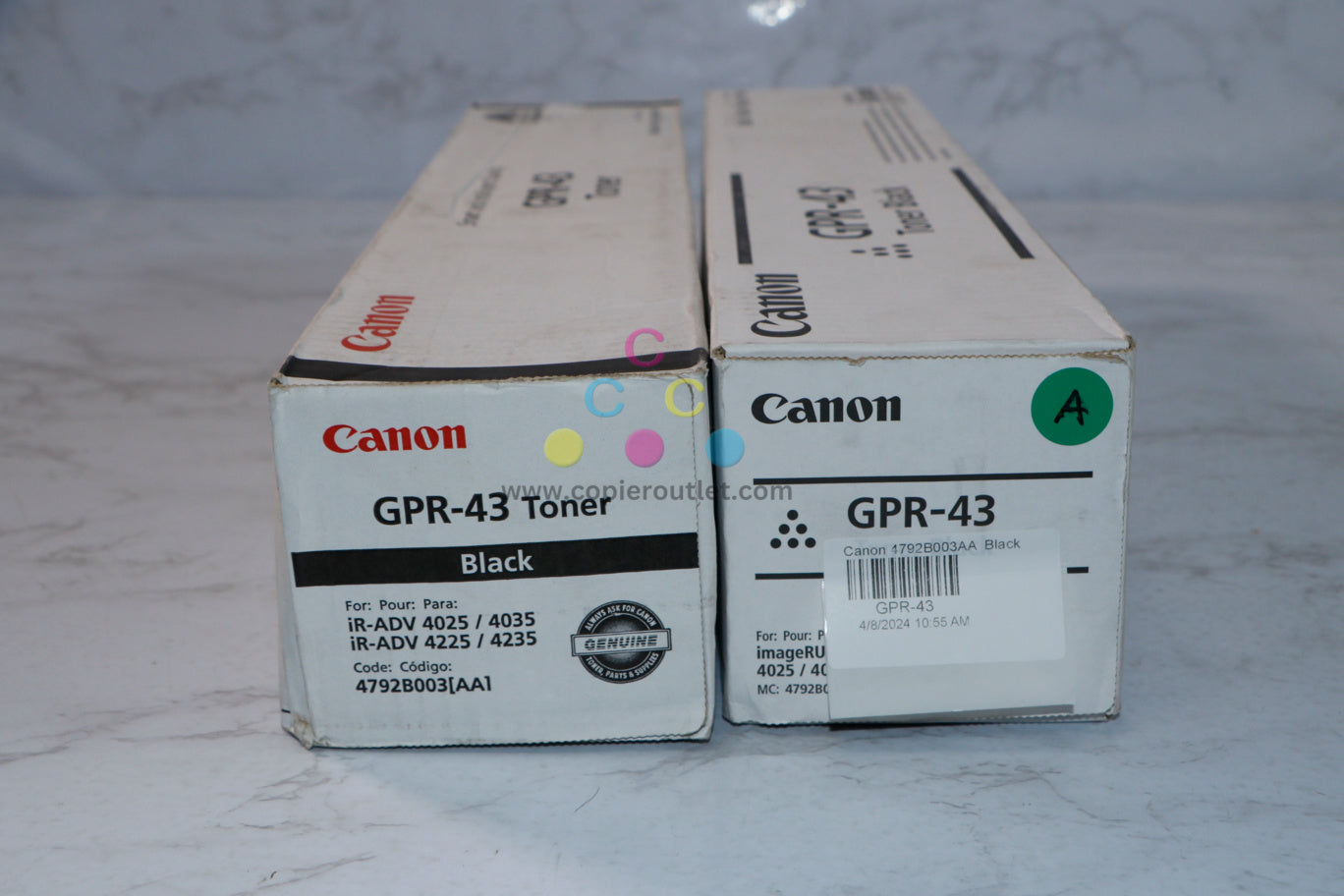 2 New OEM Canon iR ADVANCE 4025,4035,4025,4035 Black Toner Cartridge GPR-43