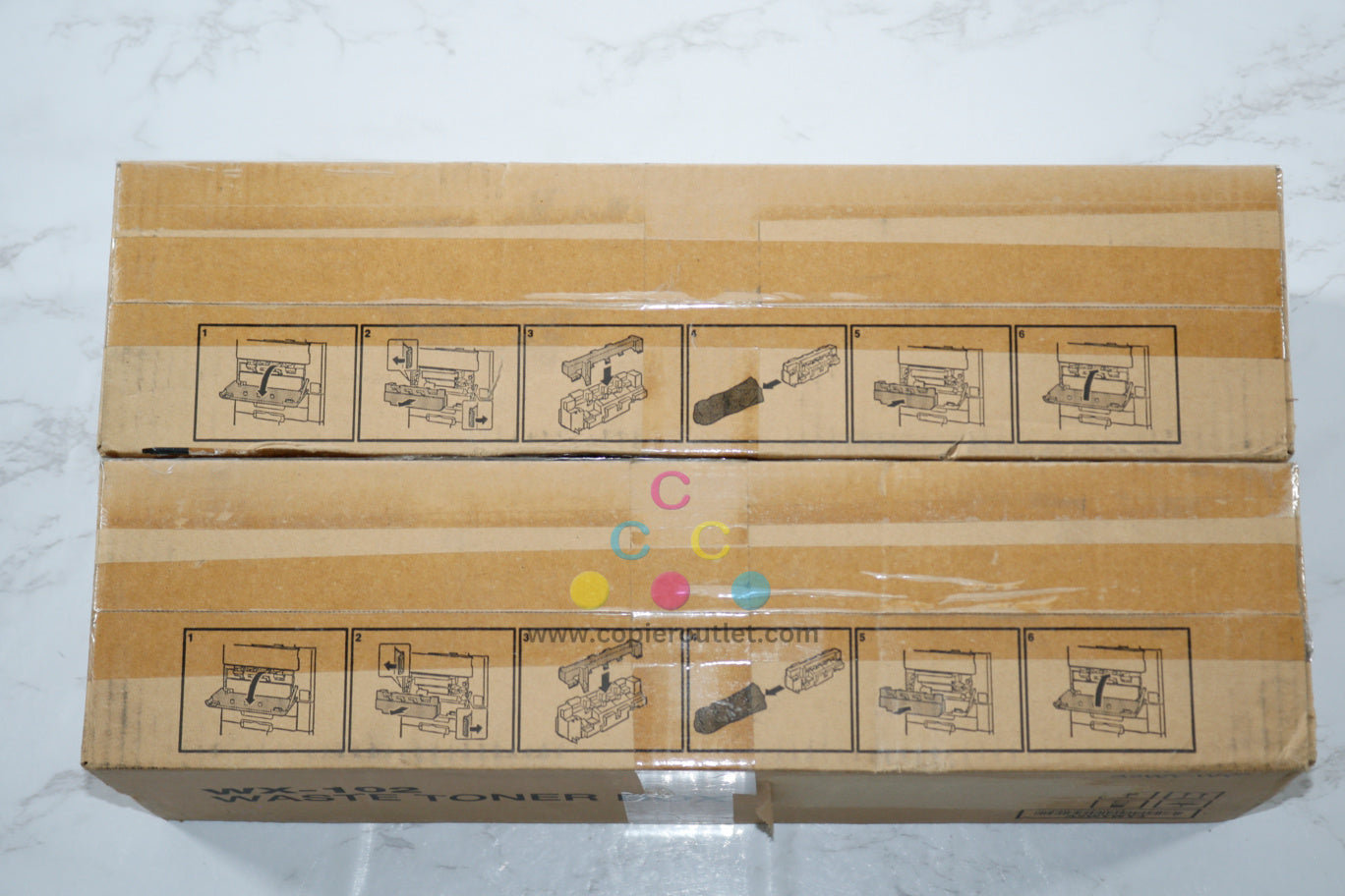 2 New OEM Konica Minolta  bizhub 552,652,654 Waste Toner Bottle WX-102 / A2WY-WY3