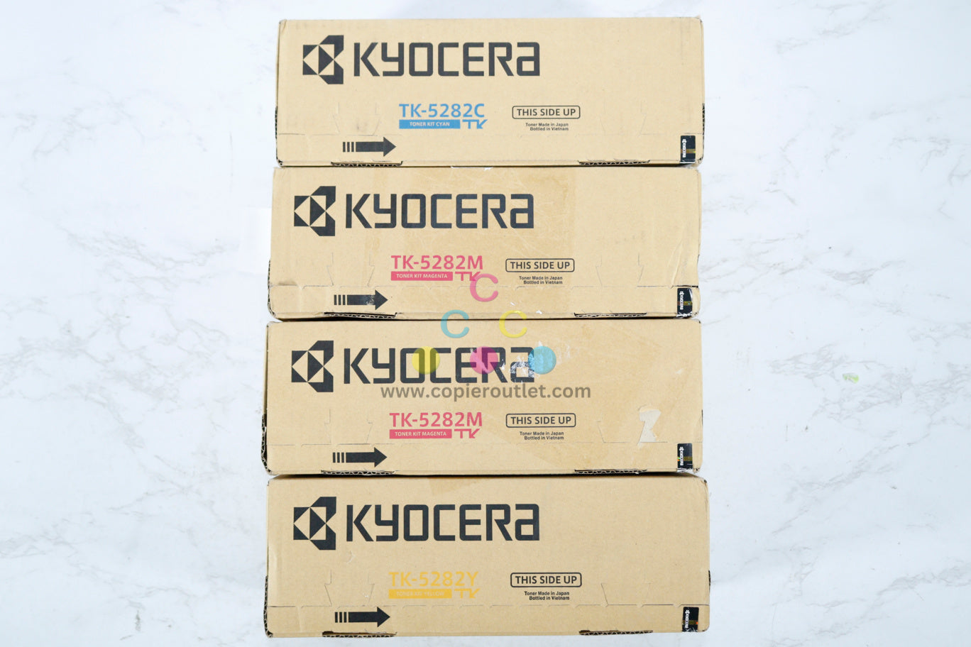 4 OEM Kyocera ECOSYS M6235cidn, M665cidn, P6235cdn, TK-5282CMMY Toners