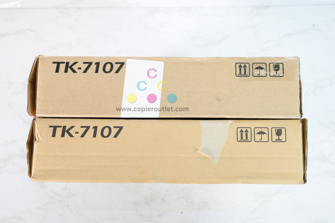 Lot of 2 New OEM Kyocera TASKalfa 3010i, 3011i TK-7107  Black Toner Kit 1T02P80USJ