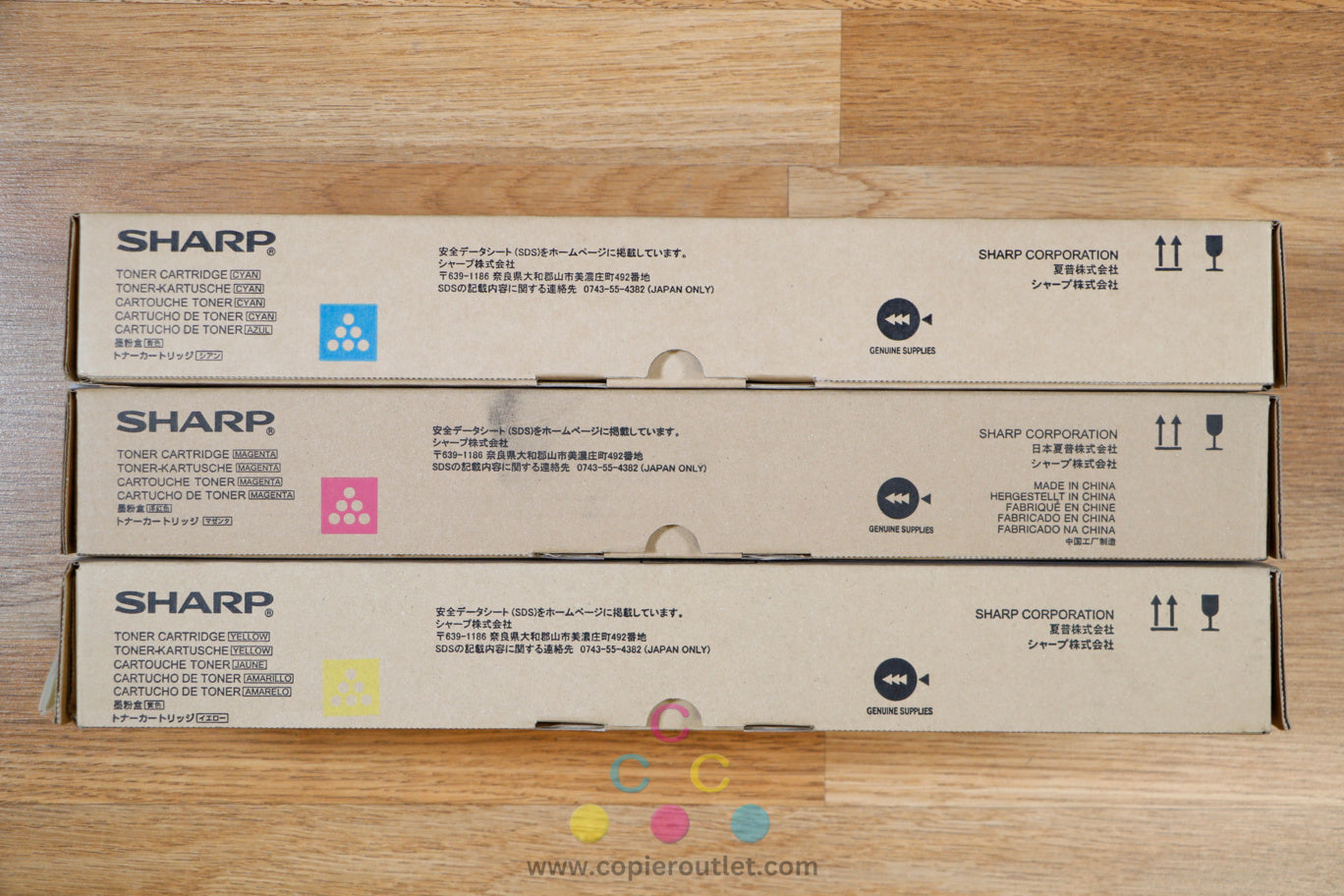 Genuine MX-C40NT CMY Toner Cartridges Sharp MX-C311 MX-C312 MX-C400P MX-C402SC !