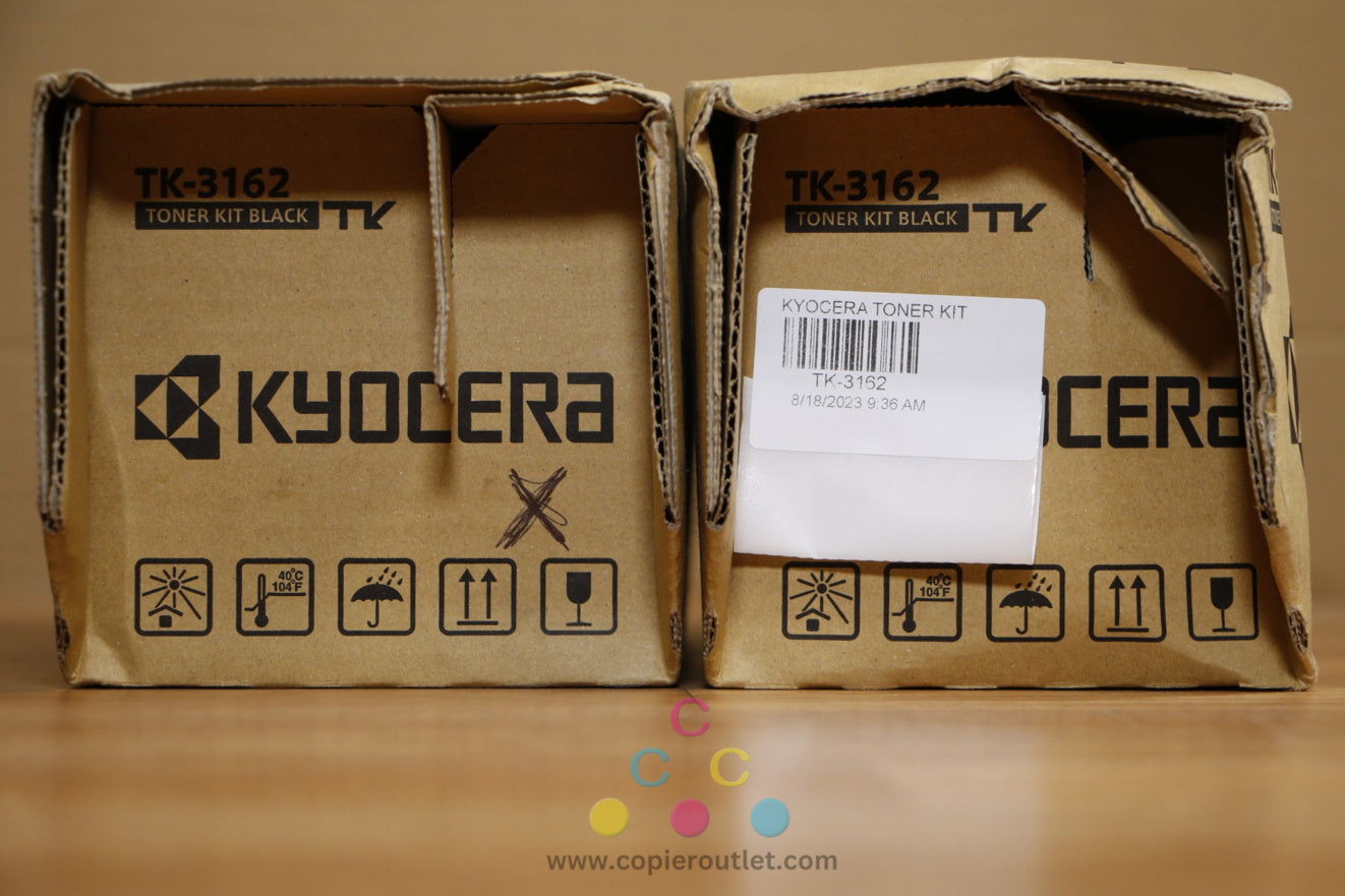 2 Cosmetic Genuine Kyocera TK-3162 Black Toner Cartridge ECOSYS M3145idn P3145dn