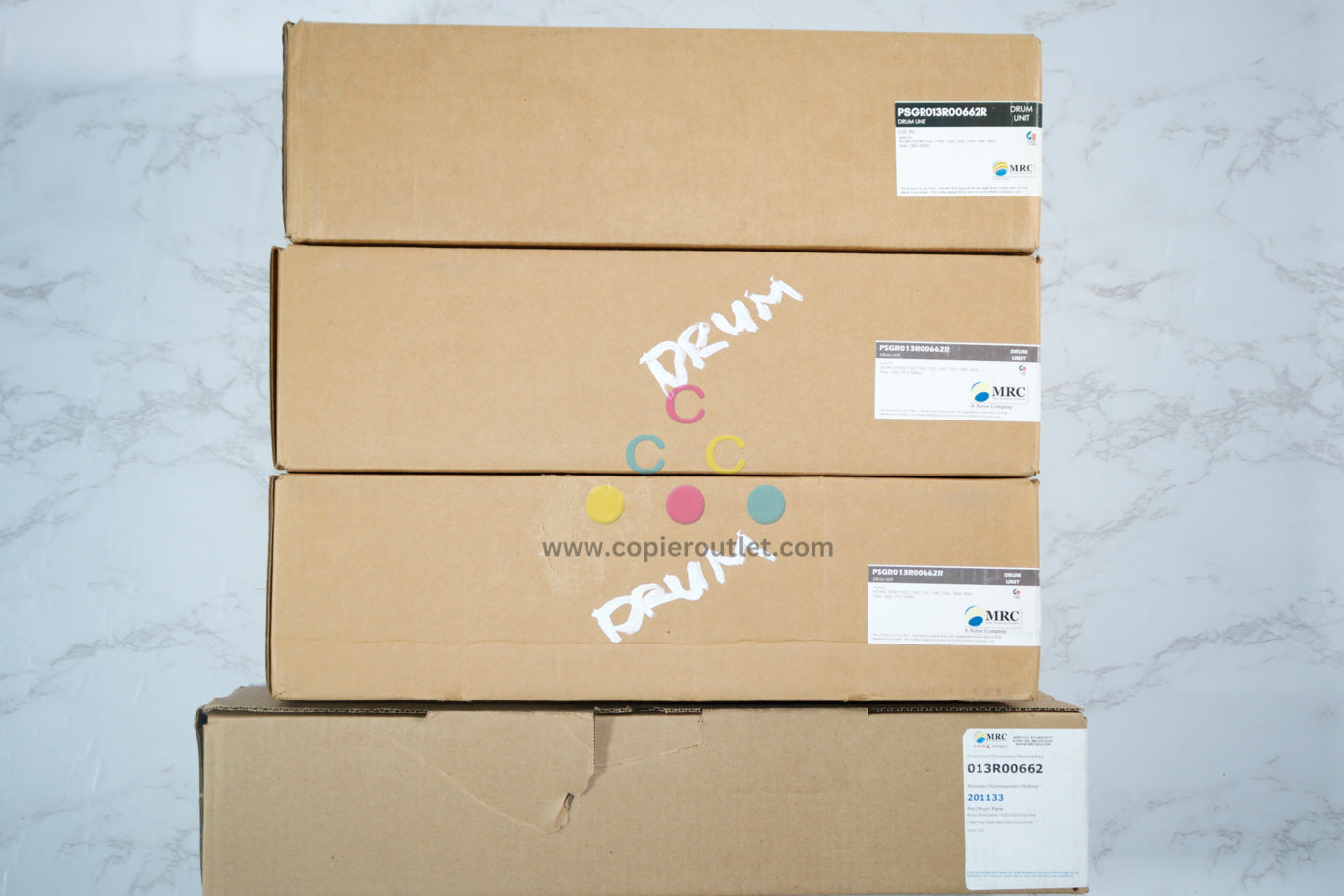 4 New Compatible Xerox WC 7525, 7530, 7535, C8030 Drum Cartridges 013R00662