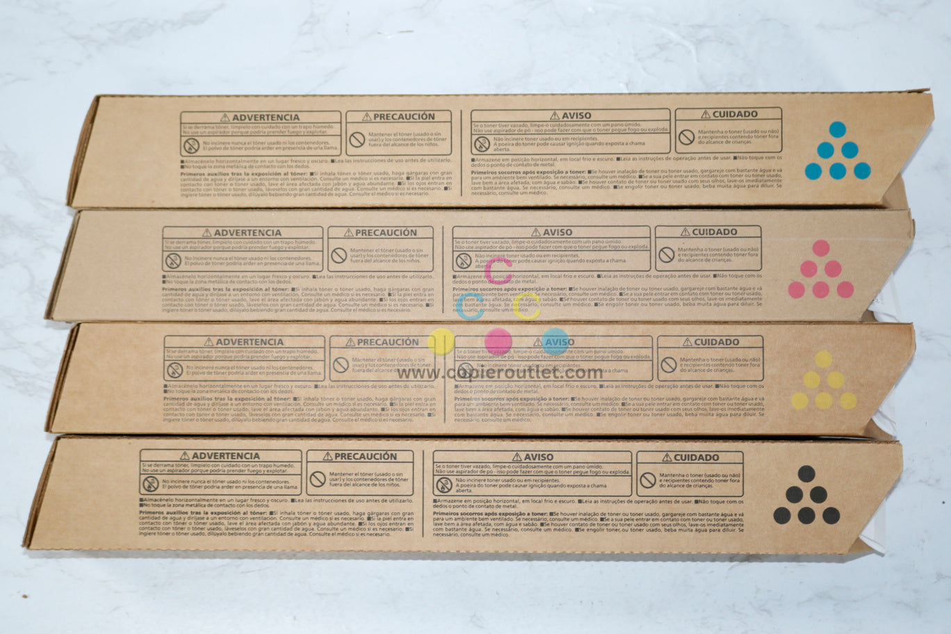 4 New OEM Ricoh MPC4502,C4502A,C5502 CMYK Toners 841751,841752,841753,841754