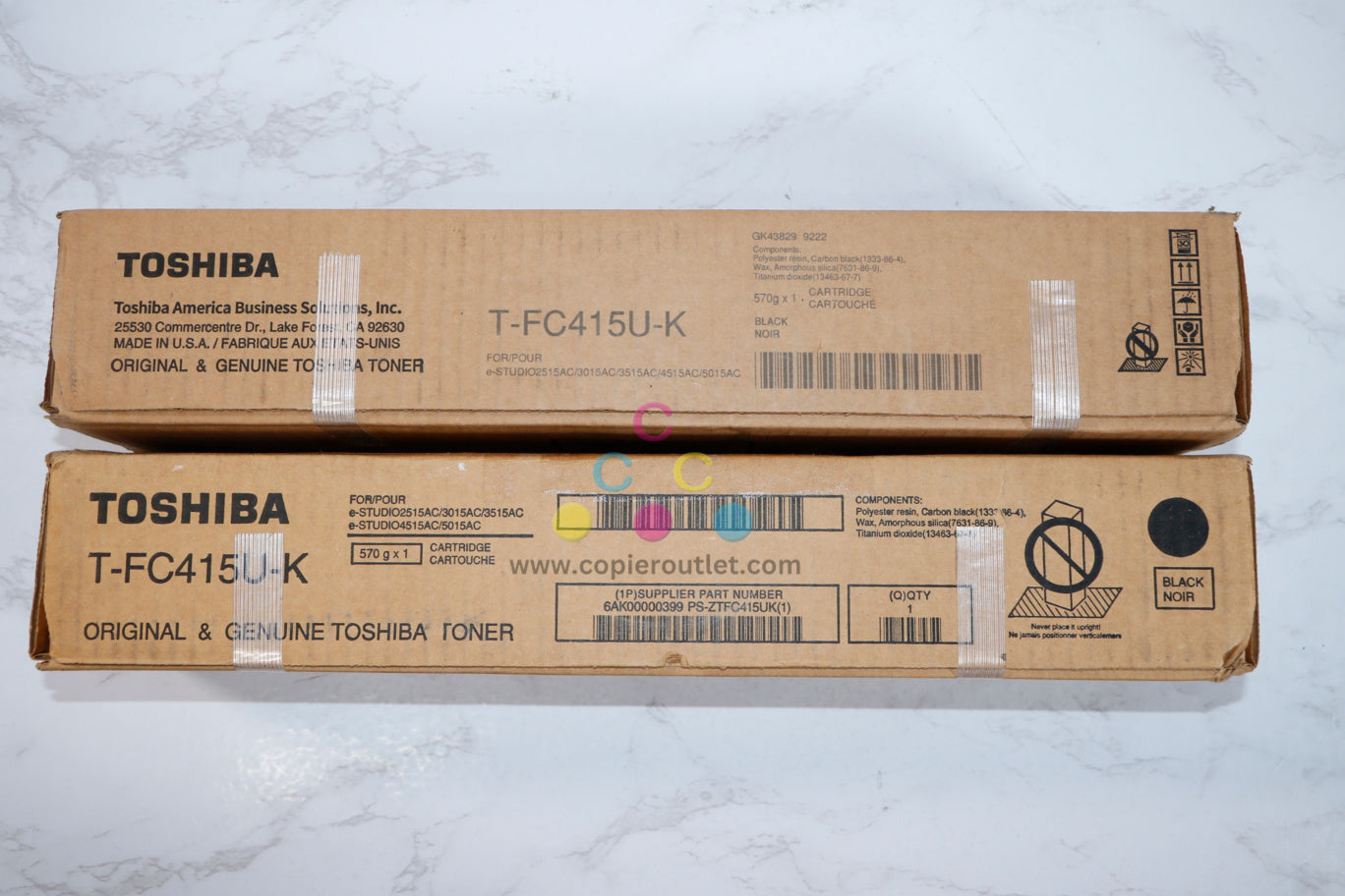 2 Cosmetic OEM Toshiba eSTUDIO2515AC,3015AC,3515AC Black Toners T-FC415U-K