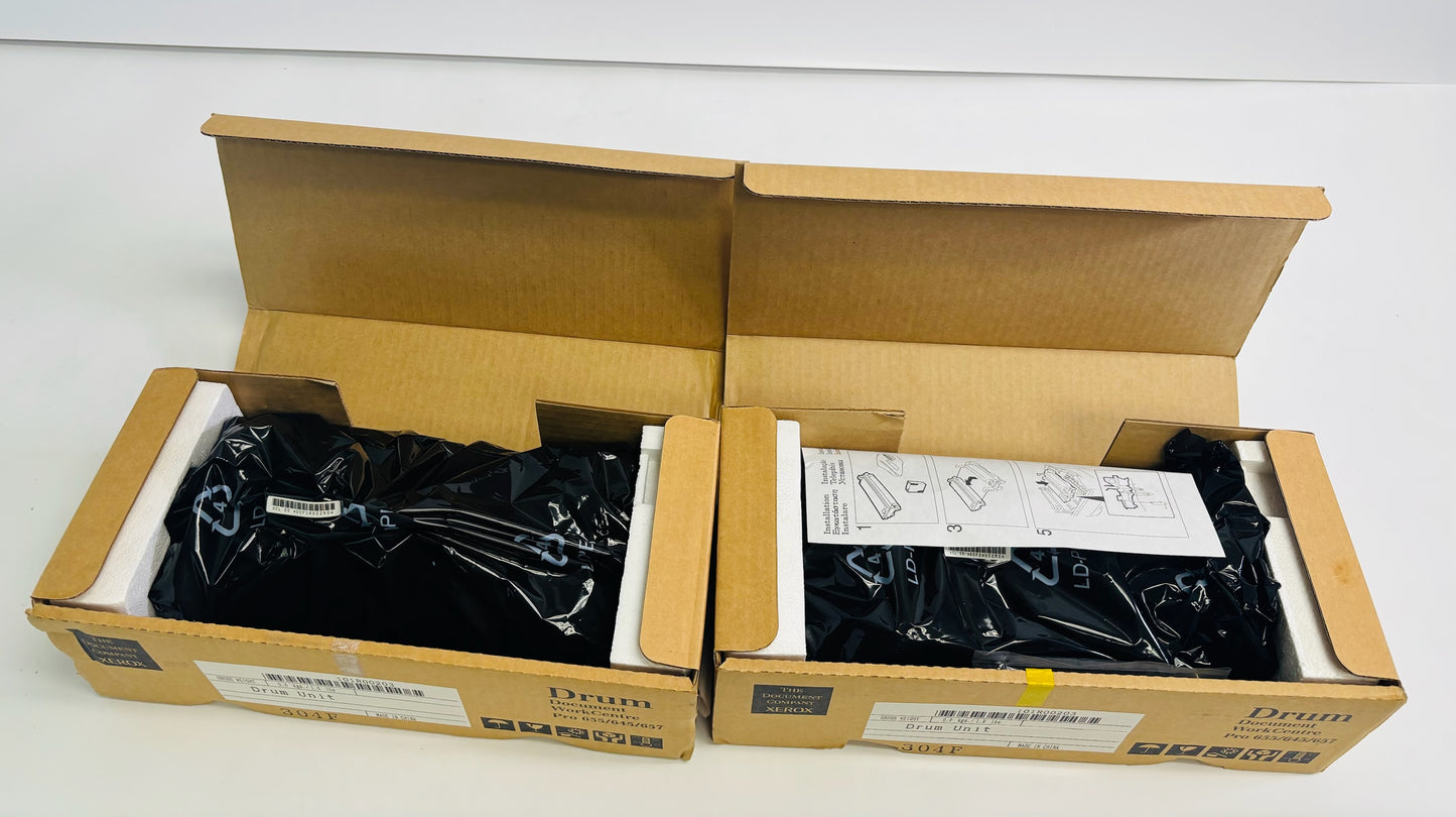 2 Open Box Genuine Xerox Pro 635, 645, 657 Black Drum Cartridge 101R00203