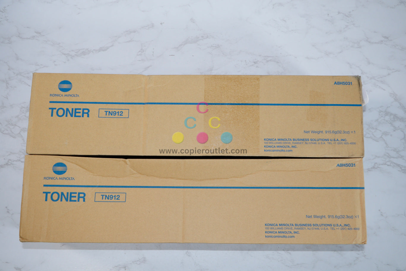 2 New OEM Konica Minolta Bizhub 958 Black Toners TN912 (A8H5031) Same Day Ship