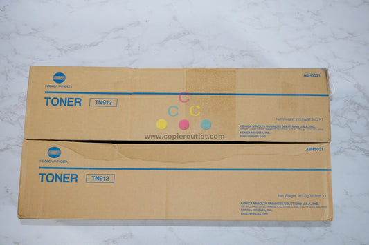 2 New OEM Konica Minolta Bizhub 958 Black Toners TN912 (A8H5031) Same Day Ship