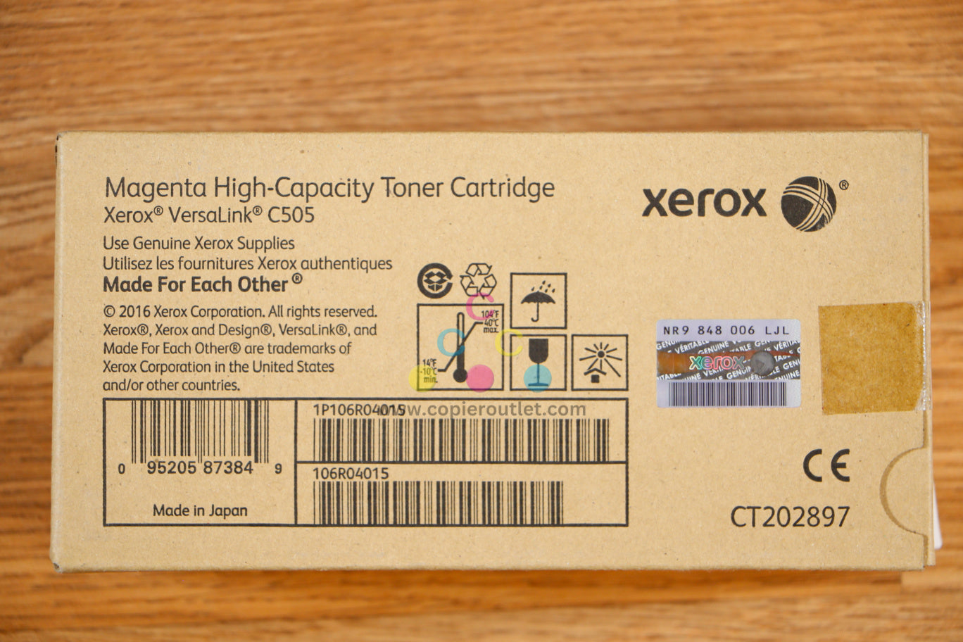 Genuine Xerox VersaLink C505 Magenta High Capacity Toner Cartridge 106R04015