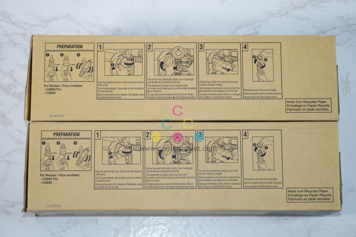 2 Open OEM Oce CS655,CS655Pro,CS665,CS665Pro Black Toner Cartridge A0VW1C0