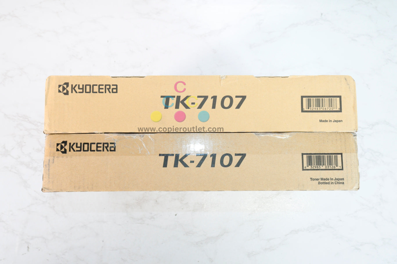 Lot of 2 New OEM Kyocera TASKalfa 3010i, 3011i TK-7107  Black Toner Kit 1T02P80USJ