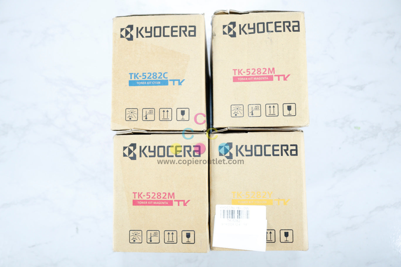 4 OEM Kyocera ECOSYS M6235cidn, M665cidn, P6235cdn, TK-5282CMMY Toners