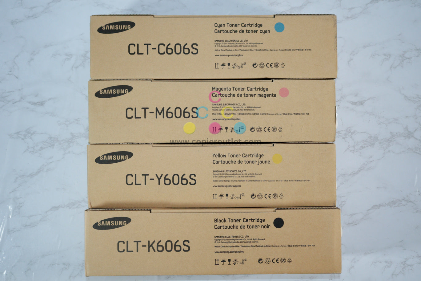 4 OEM Samsung CLX-9350ND, 9352NA CMYK Toners CLT-C606S,M606S,Y606S,K606S