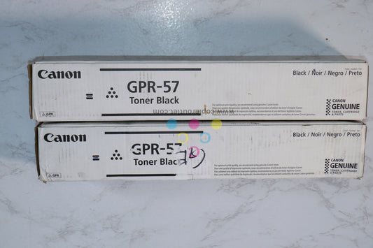 2 OEM Canon iR 4525i III,4535i,4545i Black Toners GPR-57K (Water Damaged Boxes)