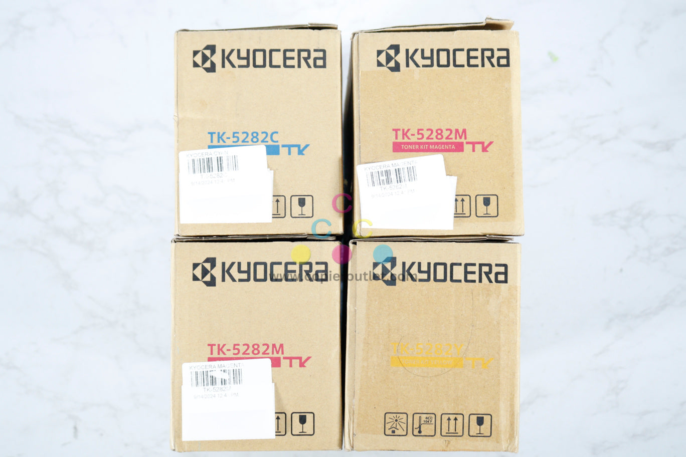 4 OEM Kyocera ECOSYS M6235cidn, M665cidn, P6235cdn, TK-5282CMMY Toners