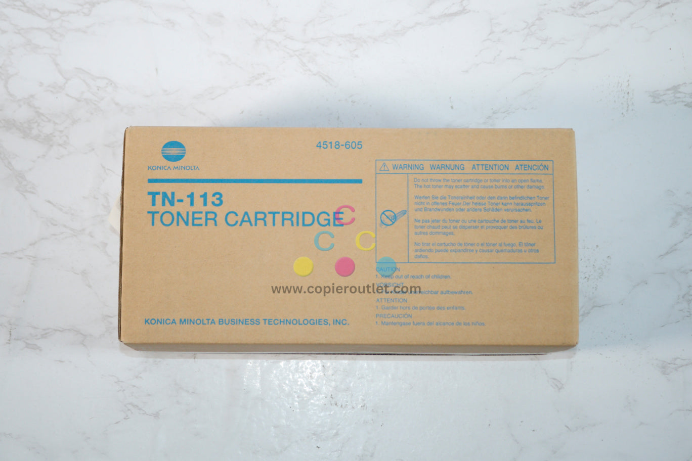 New OEM Konica Minolta Bizhub 160, 161F, DI1610, DI1610F Toner TN-113, TN113 (4518-605)