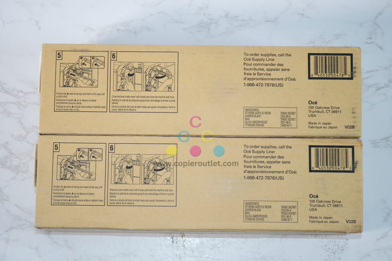 2 Open OEM Oce CS655,CS655Pro,CS665,CS665Pro Black Toner Cartridge A0VW1C0