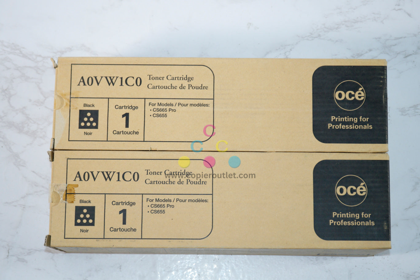 2 Open OEM Oce CS655,CS655Pro,CS665,CS665Pro Black Toner Cartridge A0VW1C0