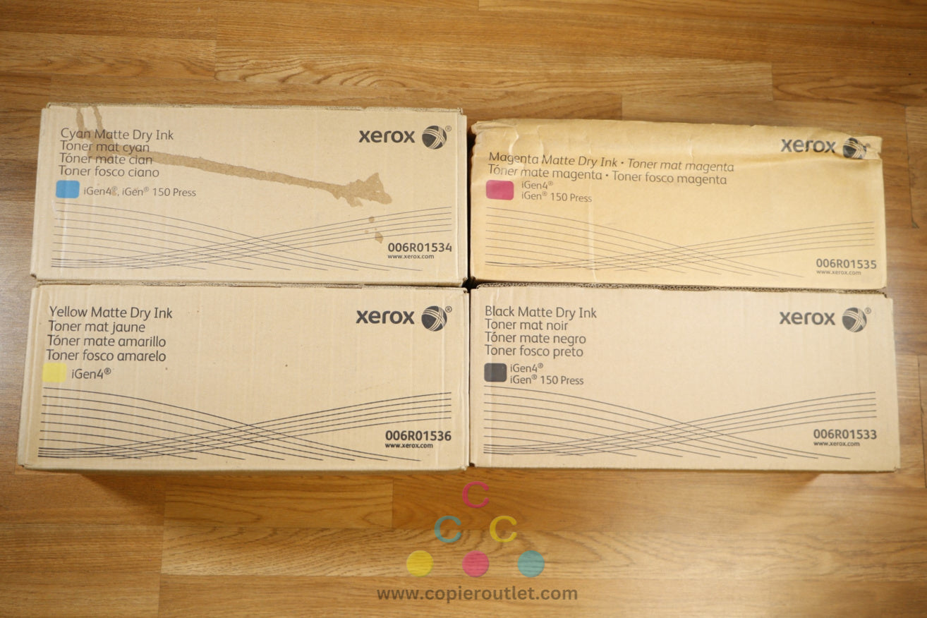 Cosmetic Xerox 006R01533,34,35,36 CMYK Matte Dry Ink Toner Set for iGen4 iGen150