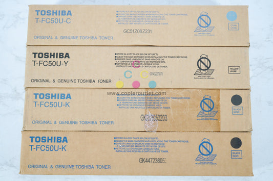 Lot Of 4 New OEM Toshiba eSTUDIO 2555C/3055C T-FC50U CYKK Toner Cartridges