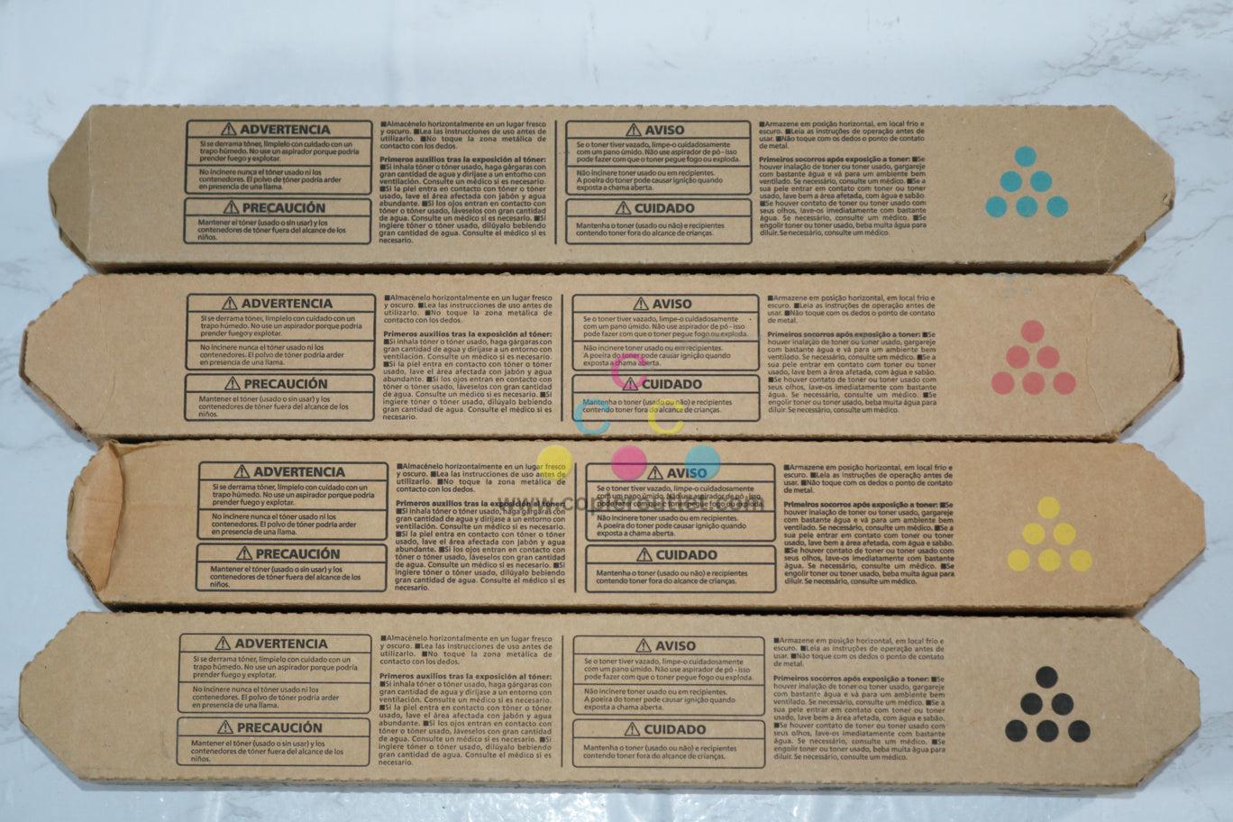 New Genuine Ricoh MP C407 CMYK Toner Cartridges 842207, 842208, 842209, 842210