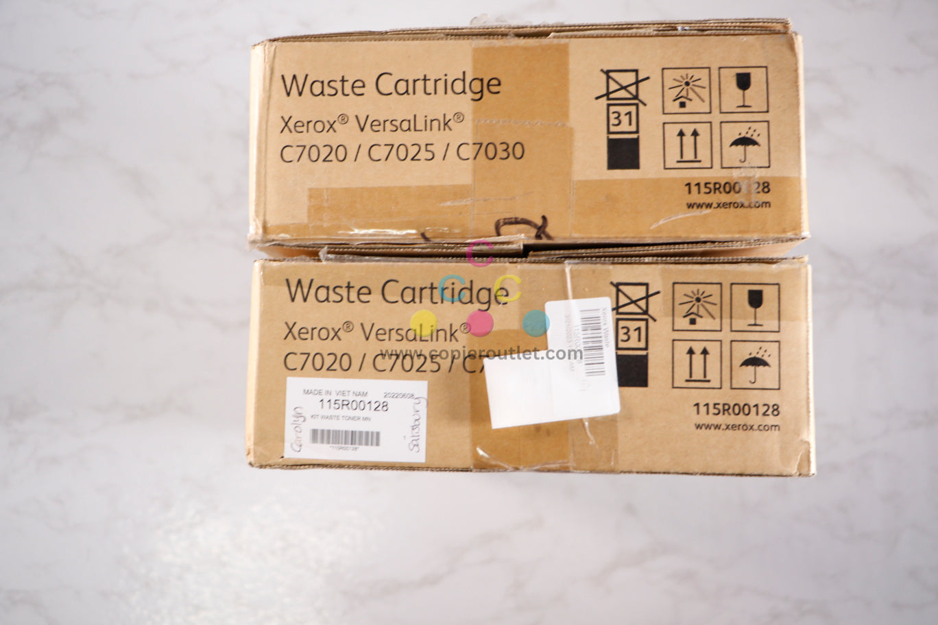 2 OEM Xerox VersaLink C7020,C7025,C7030,C7120 Waste Toner Containers 115R00128