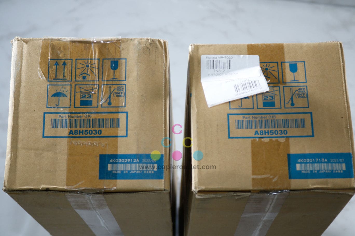 2 Genuine Konica Minolta Bizhub 808, Black Toner Cartridges, TN812 / A8H5030